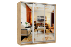 Шкафы-купе 3-х дверные, Шкаф-купе Премьер Лайт 36 (11;11;11) трехдверный