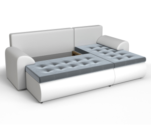 Угловой диван Ванкувер правый, экокожа /велюр