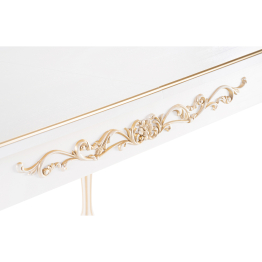 Стол деревянный Бевье молочный/золото