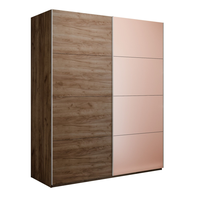 Шкафы-купе 2-х дверные, Шкаф-купе Эста 2-х дверный ДСП/Стекла пудра/Доводчик 160х66х240