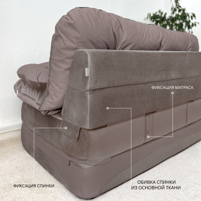 Бескаркасные диваны, Бескаркасный диван-кровать Клиффорд Мини, спальное место 1550*1900 мм велюр