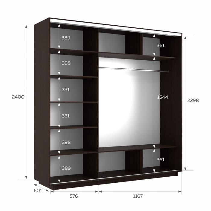 Шкафы-купе 3-х дверные, Шкаф-купе Экспресс 3-х дверный Фотопечать Шары Стекла 180х60х240