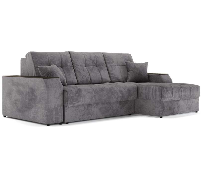 Диваны угловые в гостиную, Угловой диван-кровать Лас-Вегас правый, шенилл