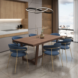 Комплект стульев Whispered Fusion вельвет, золотой (Комплект 2 шт)