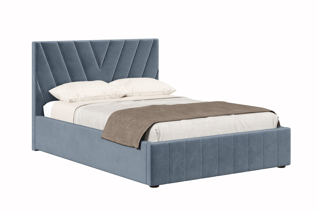 Мягкая кровать, Кровать Палермо 1400 с подъёмным механизмом, велюр