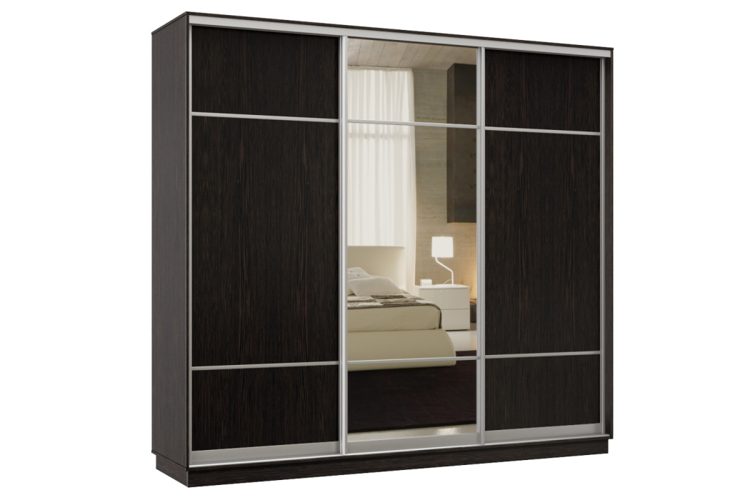 Шкафы-купе, Шкаф-купе Премьер Лайт 57 (08;11;08) трехдверный