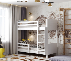 Кровати двухъярусные, Кровать двухъярусная Клир 90*200, массив сосны