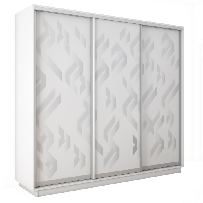 Шкафы-купе 3-х дверные, Шкаф-купе Экспресс 3-х дверный Фотопечать Ленты Стекла 210х45х240