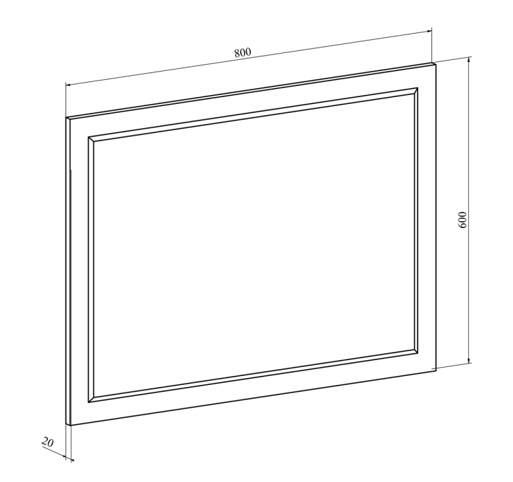 Зеркала в спальню, Зеркало Виктория ВИ-18 (800x600)
