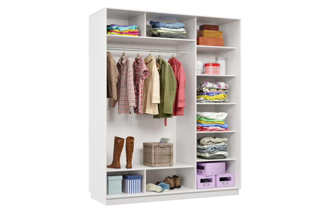 Шкафы-купе 3-х дверные, Шкаф-купе Премьер Лайт 24 (01;02;01) трехдверный