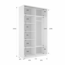 Шкаф-купе Экспресс 2-х дверный Фотопечать Шелк Стекла 140х60х240