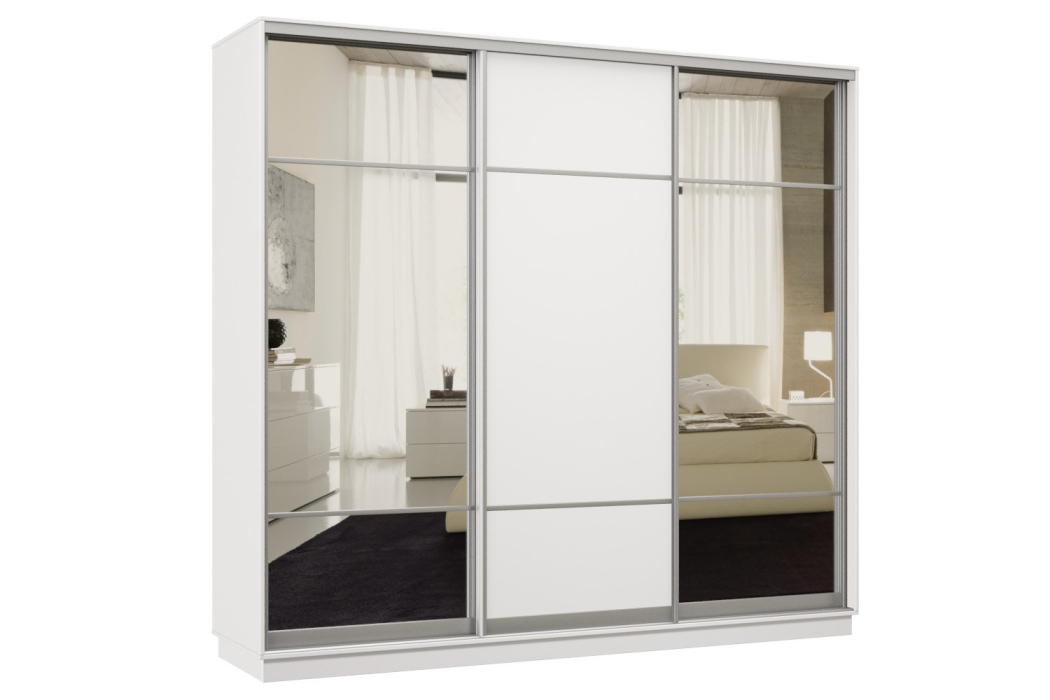 Шкафы-купе 3-х дверные, Шкаф-купе Премьер Лайт 56 (11;08;11) трехдверный