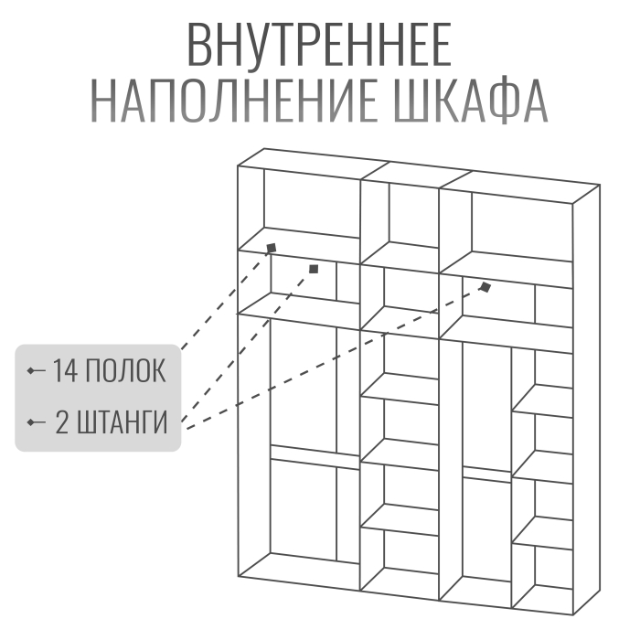 Шкафы распашные, Шкаф Болонья в спальню