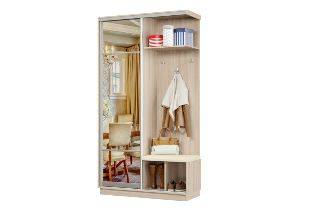 Прихожие, Прихожая Премьер 01 Лайт Мини 11 Правая Мягкая