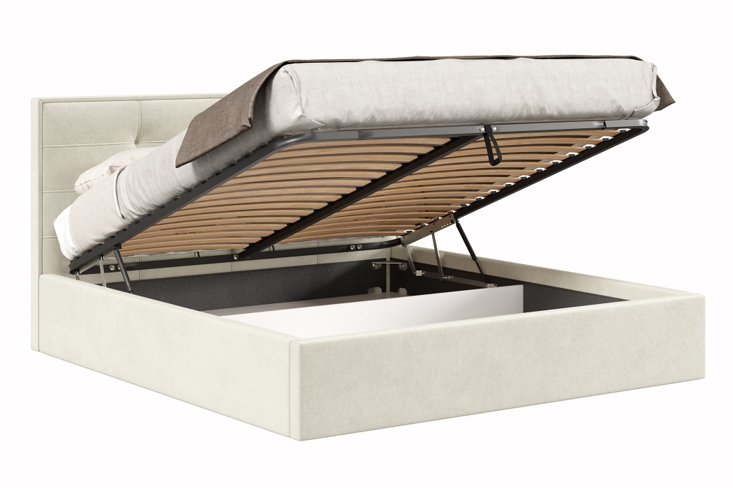 Мягкая кровать, Кровать Римини 1800 с подъёмным механизмом, велюр