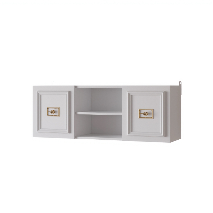 Настенные полки, Шкаф Валенсия навесной 110х35х40 см золото