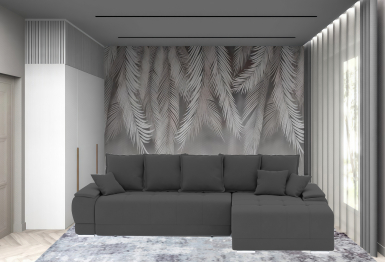 Диван-кровать угловой Нордвикс ПБ, велюр