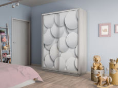 Шкафы-купе 2-х дверные, Шкаф-купе Экспресс 2-х дверный Фотопечать Шары Стекла 140х60х220