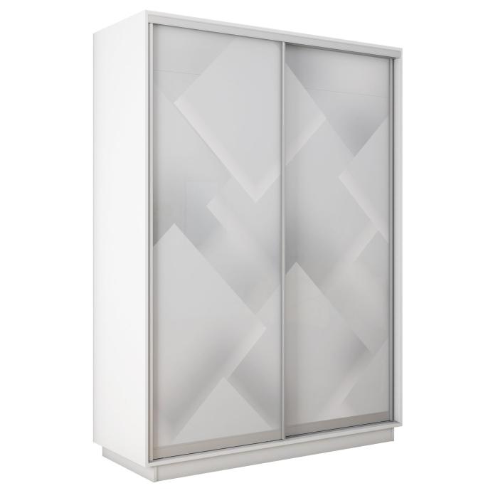 Шкафы-купе 2-х дверные, Шкаф-купе Экспресс 2-х дверный Фотопечать Квадрат Стекла 160х45х220