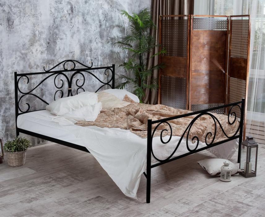 Кованые кровати, Кованая кровать Валенсия 1.6 с двумя спинками