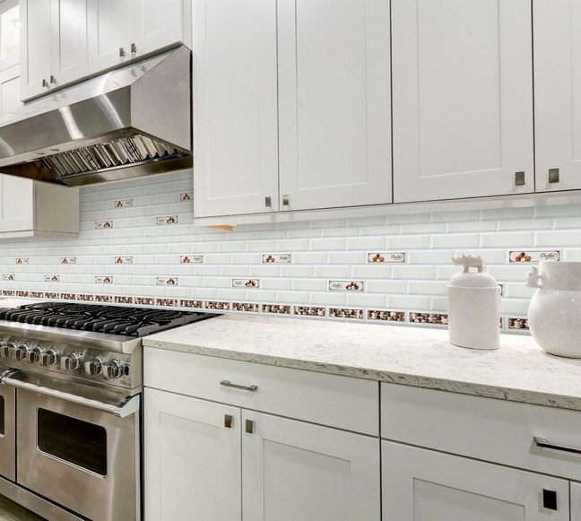 Стеновые панели из АБС-пластика, Кухонный фартук Керамика 3000x600x1.5 мм глянец