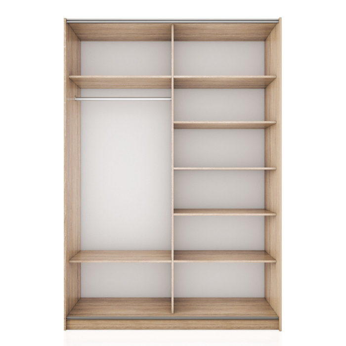 Шкафы-купе 2-х дверные, Шкаф-купе Прайм 2-х дверный Стекло белое/Стекло черное/Доводчики 160х57х230