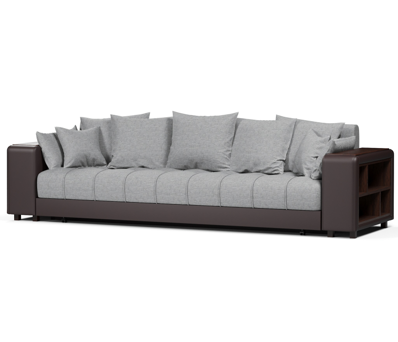 Диваны прямые, Диван прямой Дубай еврокнижка рогожка+экокожа