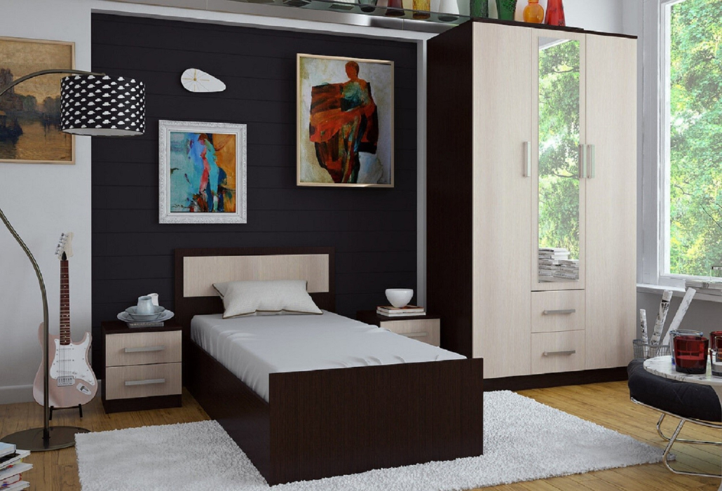 Кровати, Кровать 90х200 с проложками ДСП Фиеста LIGHT