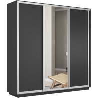 Шкафы-купе, Шкаф-купе Экспресс Медиум (1 зеркало) трио 2200 x 1800 x 600