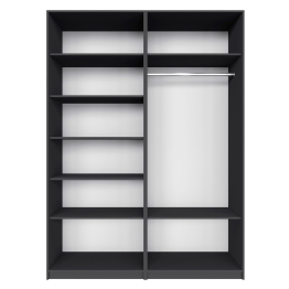 Распашной шкаф Локер 800+800 (Гармошка с системой Push to Move/Правый) с полками слева