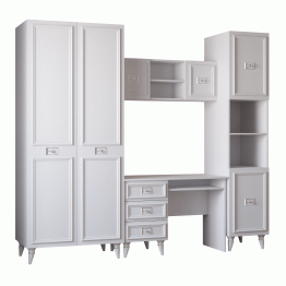 Шкаф пенал Валенсия серебро 45х60х220 см