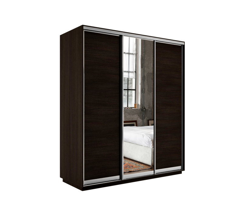 Шкафы-купе, Шкаф-купе Экспресс Медиум (1 зеркало) трио 2400 x 1800 x 600