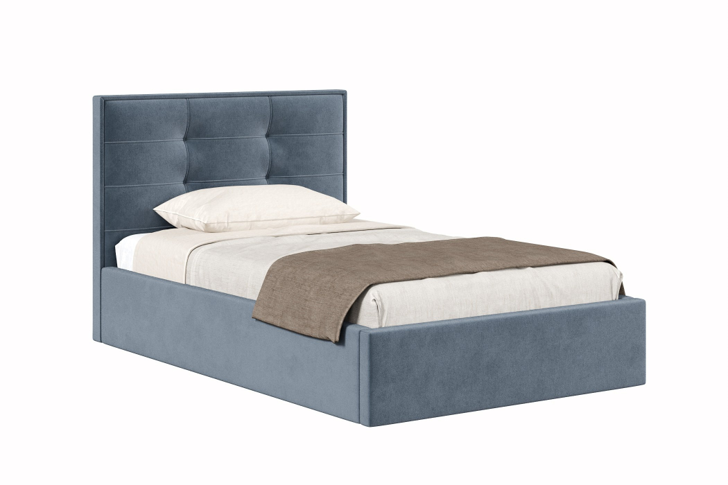 Мягкая кровать, Кровать Римини 1200 с подъёмным механизмом, велюр