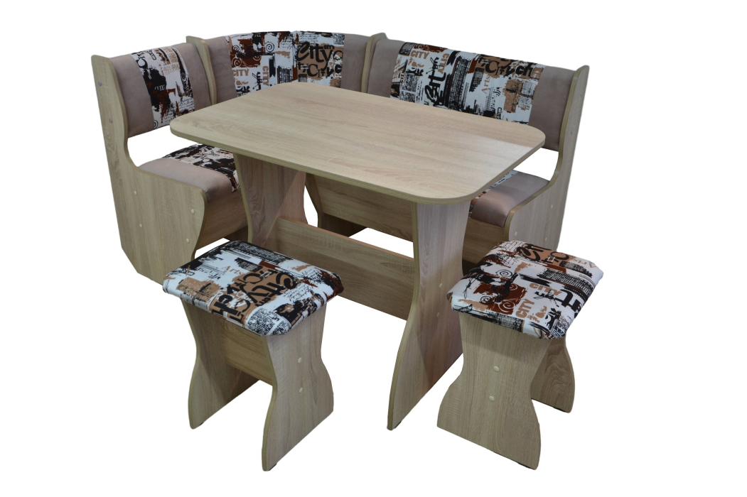 Кухонные уголки, Угловая скамья СИТИ ясень шимо 1 категория