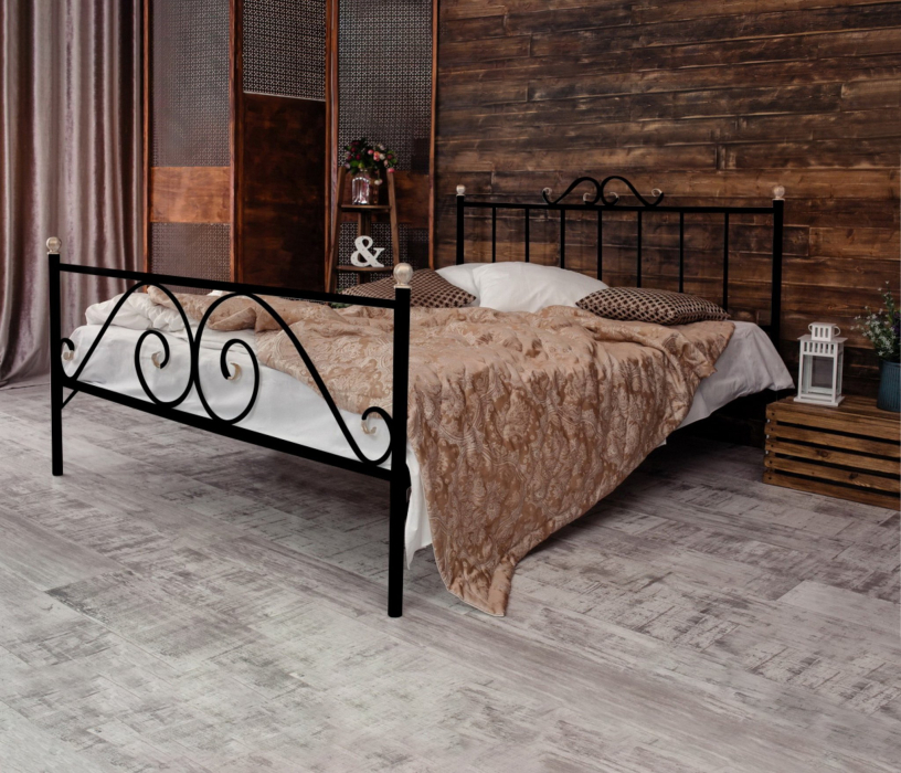 Кованые кровати, Кованая кровать Оливия 1.6 с двумя спинками