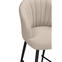 Стул полубарный на металлокаркасе Бэнбу некрутящийся marseille (чёрный)