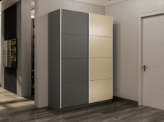 Шкафы-купе 2-х дверные, Шкаф-купе Прайм 2-х дверный ДСП/Стекло фисташка/Доводчики 120х57х230