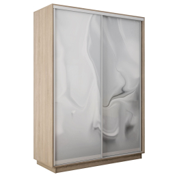 Шкаф-купе Экспресс 2-х дверный Фотопечать Шелк Стекла 140х45х220