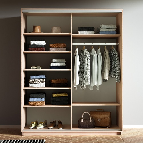 Шкафы-купе 2-х дверные, Шкаф-купе Прайм дуо Белый Глянец 2300 x 1200 x 570