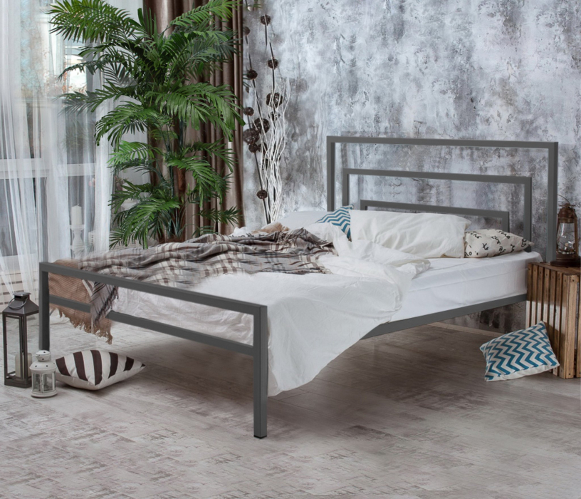Кровати 140 см, Металлическая кровать Атланта 1.4