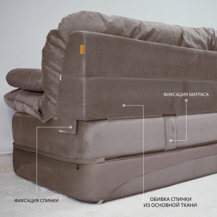 Диваны прямые, Бескаркасный диван-кровать Клиффорд Макси 2000*1900 мм велюр