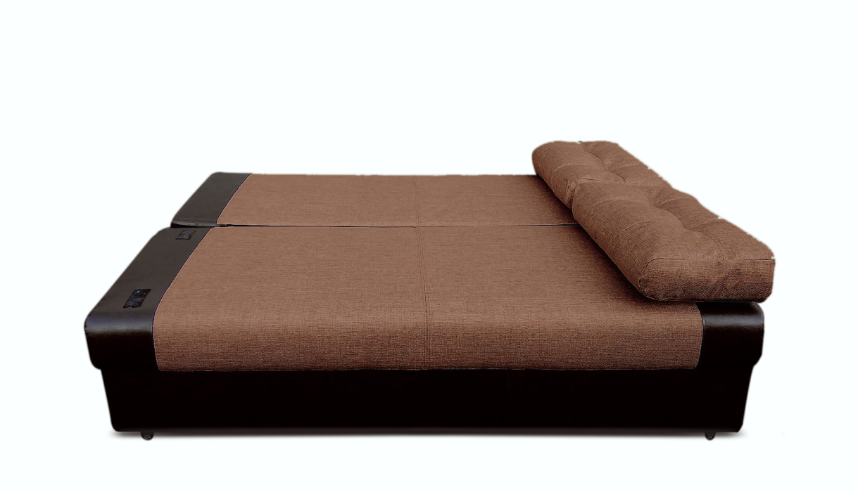 Диваны прямые, Диван-кровать еврокнижка, Амстердам мини 150, рогожка/экокожа