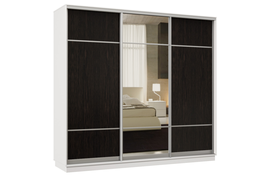 Шкафы-купе, Шкаф-купе Премьер Лайт 57 (08;11;08) трехдверный