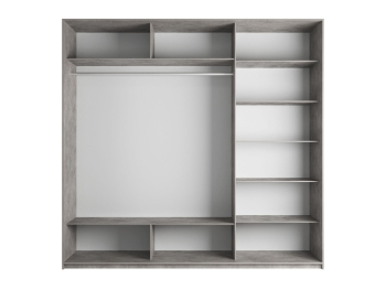 Шкаф-купе Прайм 3-х дверный Стекла черные/Зеркало/Доводчики 180х57х230