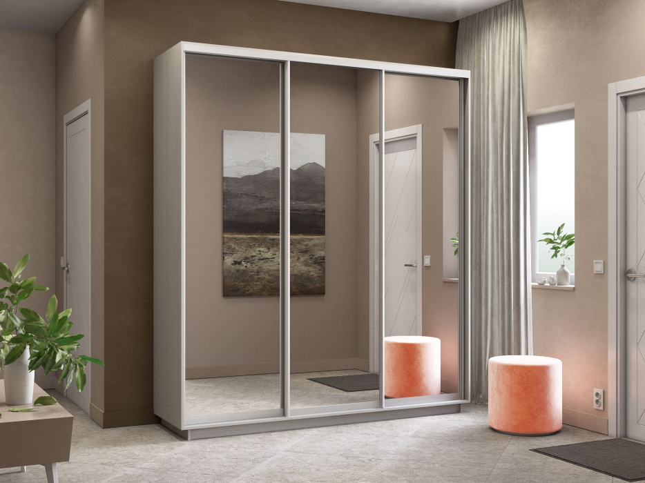 Шкафы-купе 3-х дверные, Шкаф-купе Экспресс Экспенс трио 2200 x 2100 x 450