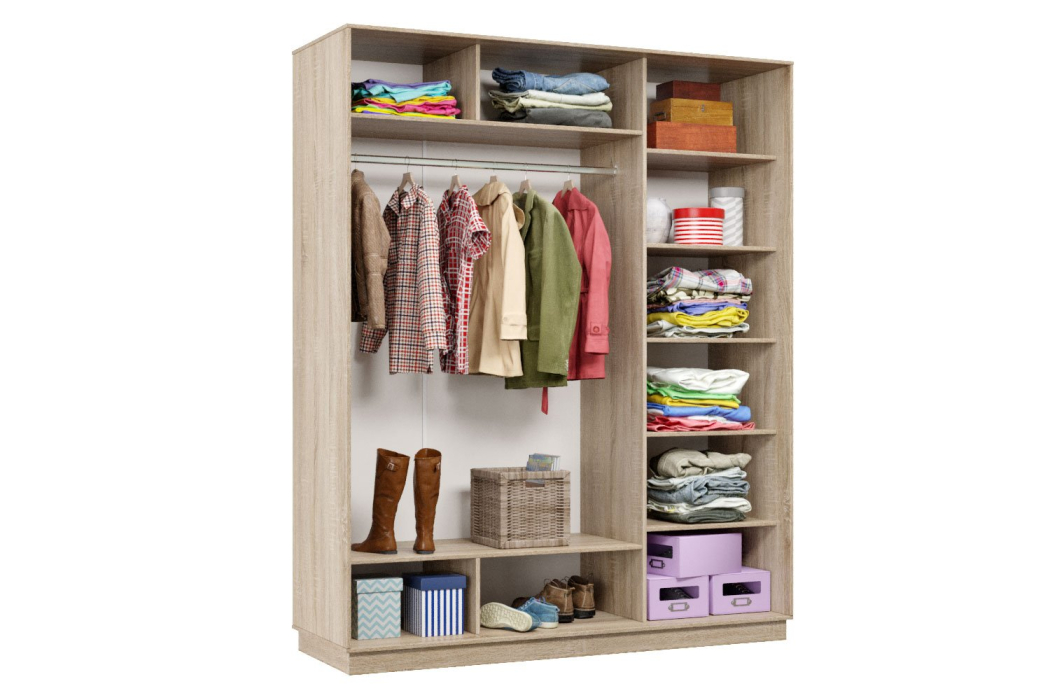 Шкафы-купе 3-х дверные, Шкаф-купе Премьер Лайт 22 (08;05;08) трехдверный