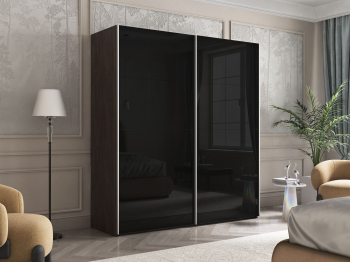 Шкаф Эста дуо Стекло черное 2400 х 2000 х 660