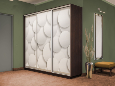 Шкафы-купе 3-х дверные, Шкаф-купе Экспресс 3-х дверный Фотопечать Шары Стекла 180х45х240