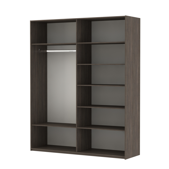 Шкафы-купе 2-х дверные, Шкаф Эста дуо Стекло белое/зеркало 2400 х 2000 х 660