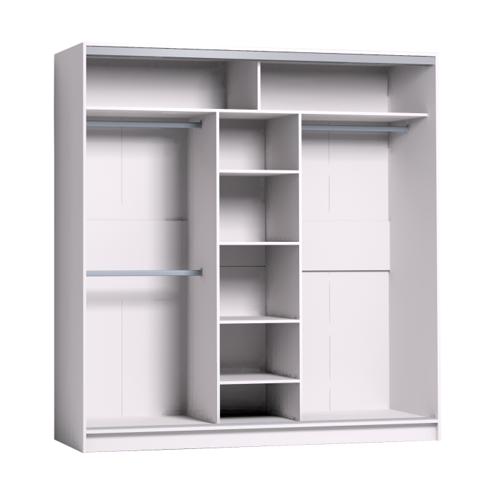 Шкафы-купе, Шкаф-купе 3-дв  Strike 2000 зеркало/лдсп  (в2105*ш2000*г595)